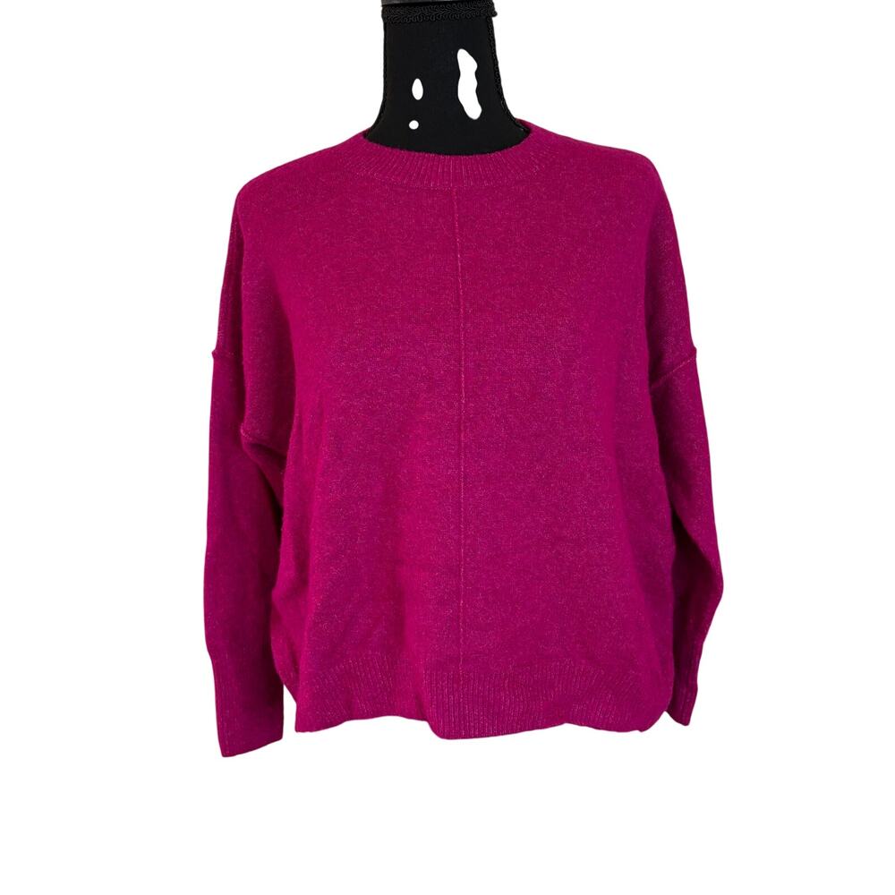 Vince Camuto Crewneck Sweater M Hot Pink Knit